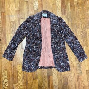 Vintage Paisley Blazer with Pink Lining